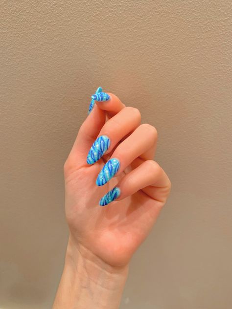 Avatar Themed Nails, Avatar Acrylic Nails, Avatar Nails Ideas, Avatar Way Of Water Nails, Avatar Nail Designs, Avatar Pandora Nails, Avatar Inspired Nails, Avatar Nail Ideas, Avatar The Way Of Water Inspired Nails