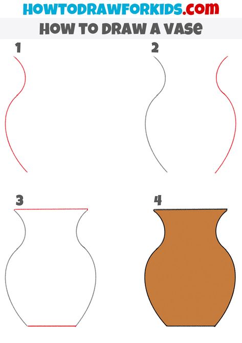 Vase Drawing Design, Draw Objects, Easy Sketches For Beginners, Vase Drawing, Drawing Classes For Kids, Easy Sketches, Challenge Instagram, Drawing Classes, Fashion Drawing Sketches