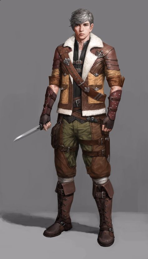 Fantasy Outfits, Hunter Outfit, Rpg Map, Treasure Hunter, Fantasy Male, Kai Fine Art, Character Design Male, Fantasy Inspiration, Dieselpunk