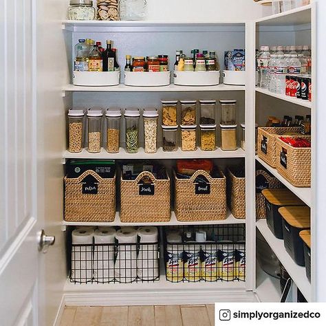 Refrigerator Lazy Susan | The Container Store Toilet Designs, Stackable Baskets, Pantry Baskets, Pantry Decor, Dream Pantry, Small Pantry Organization, Pantry Organisation, Pantry Remodel, Pantry Makeover