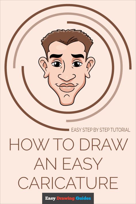 Learn How to Draw Easy Caricature - Easy Step-by-Step Drawing Tutorial for Kids and Beginners Caricature Sketch Tutorial, Painters Tape Art, Pencil Sketch Tutorial, Easy Portrait Drawing, Easy Cartoon Characters, Caricature Tutorial, Easy People Drawings, Pencil Drawings For Beginners, Caricature Sketch