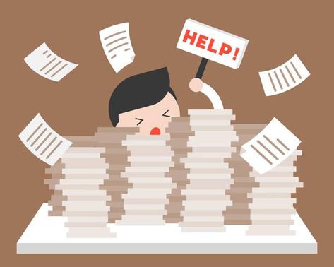 Businessman in pile of documents asking for help, over workload Asking For Help, Ask For Help, Business Man, Jujutsu, Vector Art, Art Images, Template Design, Vector Free, Playing Cards