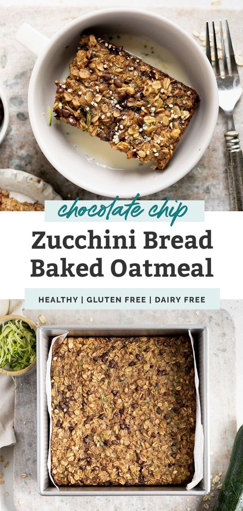 Zucchini Baked Oatmeal is a scrumptious treat that’s a great way to sneak in some greens. Whip it together in one bowl, then serve it up in one of two ways. Quick, easy and meal prep worthy! Zucchini Baked Oatmeal, Recipe For Zucchini, Easy Clean Eating Recipes, Clean And Delicious, Best Meal Prep, Easy Brunch Recipes, Baked Oatmeal Recipes, Easy Clean Eating, Whip It