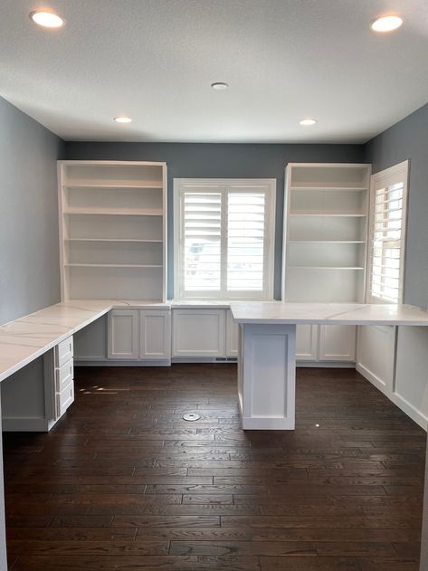 Custom Built-Ins — 4 Chicks Furniture Basement Craft Rooms, Office Craft Room Combo, Office Built Ins, Built In Cabinet, Dream Craft Room, Craft Room Design, Custom Built Ins, Front Rooms, Diy Craft Room