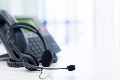 Headset with telephone devices at office... | Premium Photo #Freepik #photo #call-service #service-desk #call-center #call-centre Customer Experience Design, Firewall Security, Call Centre, Pc Repair, Business Services, Cellular Phone, Mail Marketing, Internet Business, Call Center