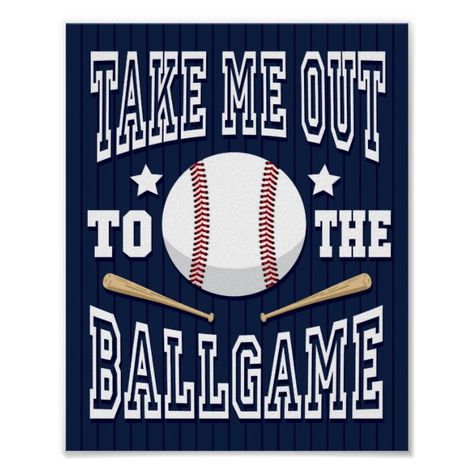 Baseball TAKE ME OUT TO THE BALLGAME Sign Print Sandlot Party, Baseball Decorations, Baseball Backgrounds, Cheer Posters, Baseball Ideas, Baseball Crafts, Baseball Theme Party, Baseball Room, Baseball Signs