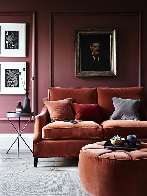 Painting the Music Room + Jewel Toned Inspiration - Chris Loves Julia Monochromatic Room, Deco Rose, Modern Victorian, Furniture Trends, Design Del Prodotto, Red Walls, Boho Interior, Home Trends, A Living Room