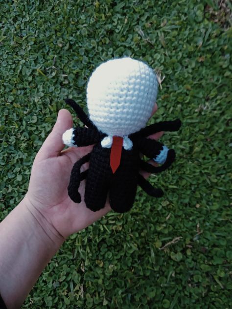 Meme Crochet Patterns Free, Crochet Slenderman, Crochet Mothman Free Pattern, Mothman Crochet Pattern Free, Things I Need, South African Art, Slender Man, Knit Ideas, South African Artists