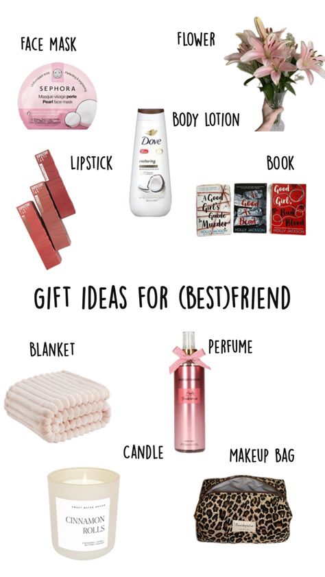 Gift ideas / present / bestie / bff / friend / best friend / Xmas / Christmas / name day / birthday / aesthetic / white / cute / Presents For Bff, Bff Christmas Gifts, Sephora Face Mask, Bff Christmas, Birthday Aesthetic, Bestie Birthday, Bff Birthday Gift, Bff Birthday, Christmas Names