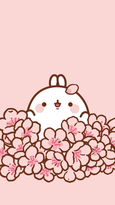 ♡ Be Positive ♡ — MOLANG WALLPAPERS I think this was Naver... Wallpaper Pikachu, Molang Wallpaper, Arte Do Kawaii, Kawaii Background, Images Kawaii, Iphone Wallpaper Kawaii, Sanrio Wallpaper, Cute Kawaii Drawings, Download Cute Wallpapers