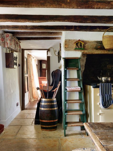 Alexandra Tolstoy, Cottage Hallway, Traditional Decor Southern, English Country Cottage, Inglenook Fireplace, Washing Walls, English Cottage Style, Cottage Interior, Casa Vintage