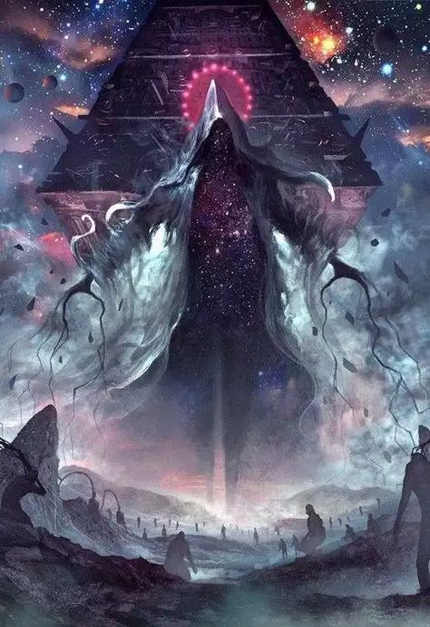 Escape To These Fantastical Lands - Imgur Eldritch Outfit, Titan Fantasy Art, Cthulhu Artwork, Time Monster, Storm Artwork, Cthulhu Art, Lovecraftian Horror, رعب نفسي, Cosmic Horror