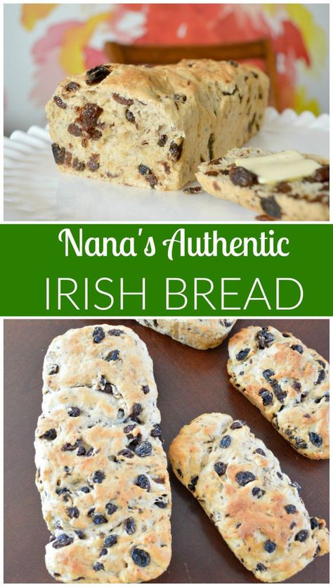 Nana's Irish Bread -Authentic Irish Raisin Bread Soda Bread With Raisins, Bread With Raisins, Traditional Irish Soda Bread, Irish Bread, Soda Bread Recipe, Irish Soda Bread Recipe, Sunny Kitchen, Raisin Bread, Cloud Bread