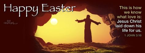 Happy Easter - Eternal Life Easter Cover Photo Facebook, Easter Images Religious, Easter Cover Photos, Passover Images, Happy Easter Religious, Easter Images Free, Easter Bunny Images, Good Friday Images, Christian Facebook Cover