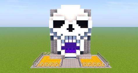 Custom Nether Portal - Minecraft: How to Make Skull Nether Portal - Minecraft Skull Tutorial Minecraft Project Skull Minecraft, Minecraft Skull Build, Nether Hub, Nether Hub Design Minecraft, Nether Portal Design, Minecraft Skull, Minecraft Portal, Minecraft Dogs, Minecraft Building Blueprints