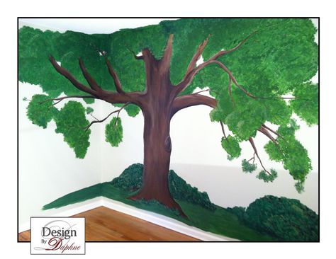 Custom Wall Mural by DBD Tree Mural Nursery, Fairy Mural, Kids Murals, Nature Mural, Castle Mural, Woodland Mural, Ali Kay, Fairy Bedroom, Fairy Room