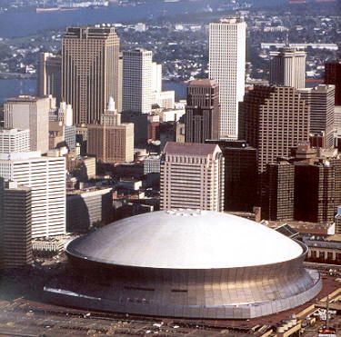 Superdome, New Orleans, Louisiana ... our high school drill team performed there along with our band during half-time at a Saints game, New Orleans Superdome, Louisiana History, Nfl Stadiums, Surreal Portrait, Usa Cities, New Orleans Louisiana, Facade Architecture, American Cities, New Orleans Saints