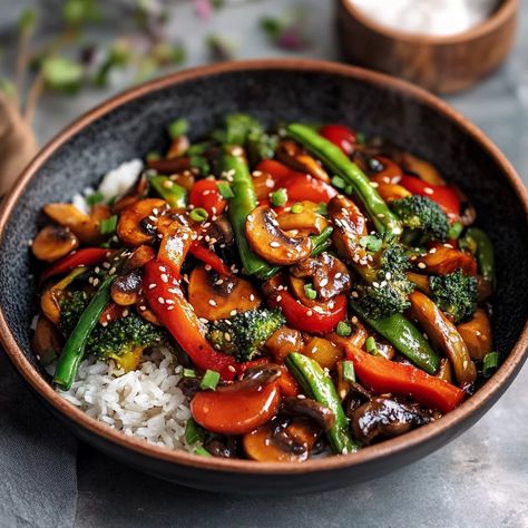 Veggie Stir-Fry Recipe: Quick and Flavorful Vegetable Dish Bell Pepper Stir Fry Recipes, Meatless Stir Fry, Asian Broccoli Stir Fry, Hoisin Vegetables, Stir Fry Broccoli Recipe, Stir Fry Recipes Veggie, Plant Based Stir Fry, Asian Stir Fry Recipes, Cabbage Stir Fry Recipes