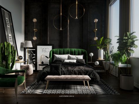 Check out my @Behance project: "green bedroom"   urban jungle , black bedroom , green bedroom , cactus , bedroom decor , minimalism , aztec print , gold and black Green And Black Bedroom, Jungle Project, Bedroom Behance, Green Bedroom Decor, Gold Bedroom Decor, Black And White Bedroom, Black Bedroom Design, Black Bedroom Decor, Bedroom Girl