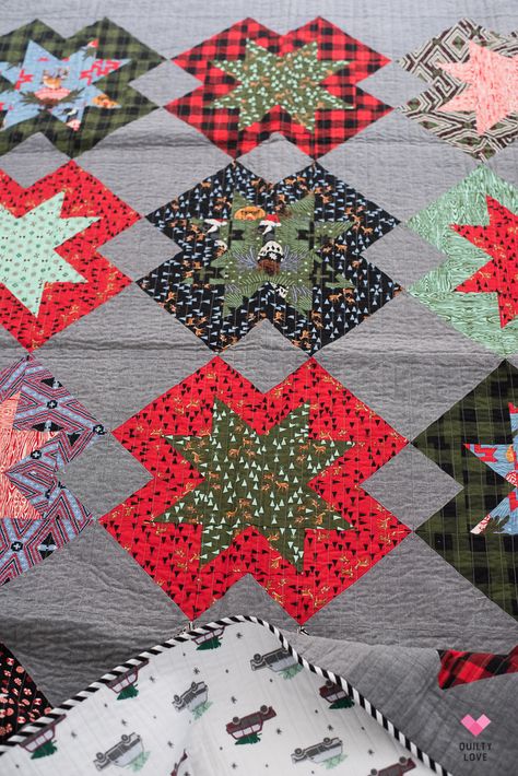 North Star Quilt Pattern, North Star Quilt, Modern Christmas Quilt, Triangle Quilt Tutorials, Quilty Love, Tula Pink Quilt, History Of Quilting, Christmas Quilt Patterns, Holiday Quilts