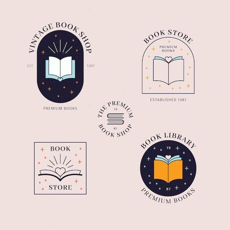 Library Logo, Logo Generator, Space Logo, Type Logo, Vintage Logos, Beautiful Logos Design, Book Logo, Modern Books, Book Cafe