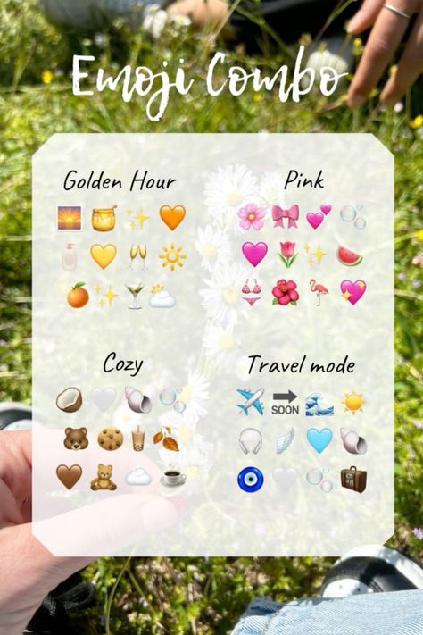 Sunset Emoji Combination, Friends Emoji, Aesthetic Emojis, Branding Boards, Cozy Travel, Emoji Stories, Cute Emoji Combinations, Fun Apps, Emoji Combos