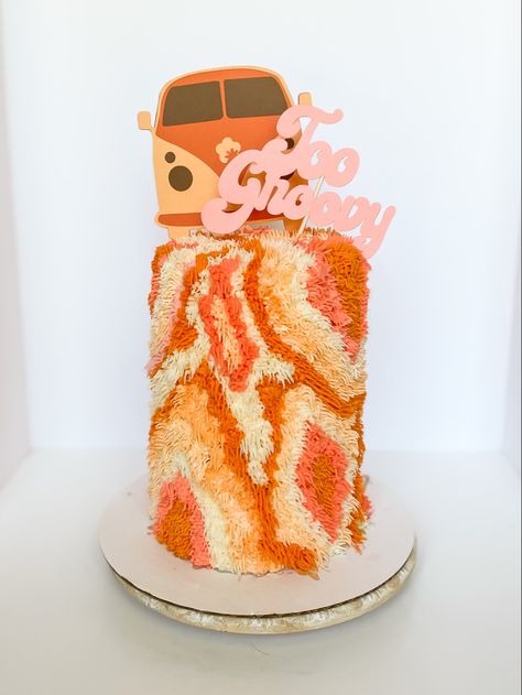 70s Themed Birthday Cake Ideas, 70s Theme Smash Cake, 70s Bday Cake, Two Groovy Birthday Cake Ideas, 70s Theme Birthday Cake, 70s Themed Cake, Two Groovy Cake Ideas, Two Groovy Cupcakes, One Groovy Baby Birthday Cake