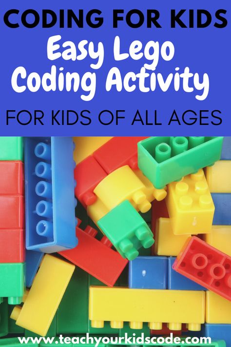 In this simple lego coding game, students will learn about two important coding concepts: sequencing and loops. Even young children can learn the basic concepts of coding using our simple unplugged coding activities. All you need for this simple coding activity is some LEGO. This coding activity only takes a few minutes to set up. Middle School Coding, Coding With Legos, Preschool Coding, Lego Coding, Lego Classroom Theme, Preschool Technology, Stem Learning Activities, Unplugged Coding Activities, Coding Activities