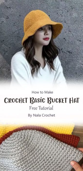 6 Beautiful Crochet Bucket Hat Free Tutorial Ideas - Carolinamontoni.com Crochet Baby Cap, Crochet Hat Tutorial, Crochet Hat With Brim, Crochet Newborn Hat, Bucket Hat Pattern, Crochet Summer Hats, Crochet Basket Pattern Free, Easy Crochet Hat, Crochet Baby Hat Patterns