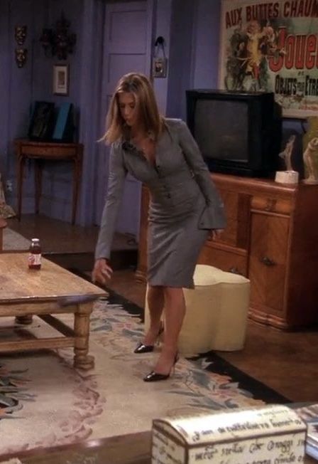 Friends Outfits 90s Rachel Green, Green Suit Dress, Friends Outfits 90s, Friends Outfits, Rachel Green Outfits, 90s Inspired Outfits, Green Suit, Suit Dress, Rachel Green