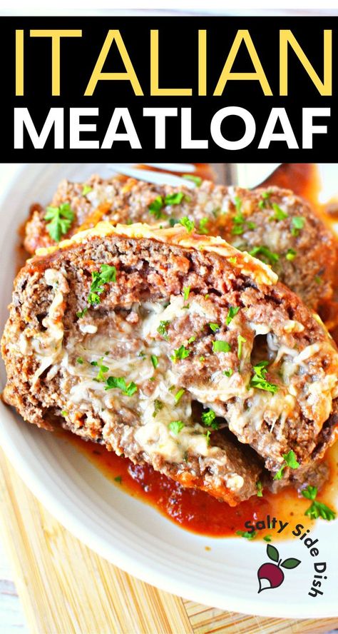 Italian Meatloaf Recipe - Move over classic meatloaf; this incredibly tender Italian Meatloaf recipe will soon become your family’s favorite weeknight meal! This timeless dinner recipe is easy, tested, and the BEST EVER. Italian Turkey Meatloaf, Easy Italian Meatloaf, Italian Style Meatloaf, Italian Meatloaf Recipes, Tasty Meatloaf Recipe, Italian Meatloaf, Turkey Meatloaf Recipes, Delicious Meatloaf, Classic Meatloaf Recipe