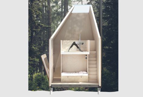 Silent Meditation Forest Cabins — Myefski Architects Forest Cabins, Silent Meditation, Cabin Designs, Architecture Drawing Presentation, Rural Architecture, Forest Cabin, Passive Design, Concrete House, International Design