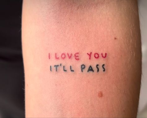 Fleabag Tattoo, Hopeless Romantic Tattoo, Hand And Finger Tattoos, Sharpie Tattoos, Clever Tattoos, Tattoo Now, Red Ink Tattoos, Cute Tiny Tattoos, Bee Tattoo