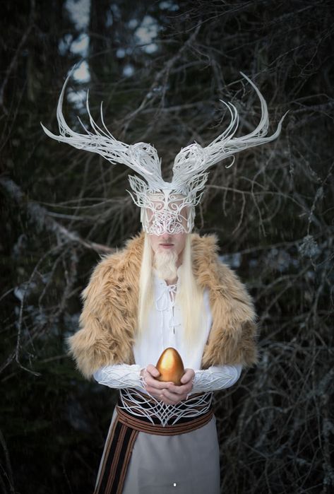 Horned Mask, Mythology Costumes, Voice Of Nature, Famous Legends, Slavic Mythology, Dark Fairytale, Winter Fairy, Winter Solstice, Fantasy Inspiration