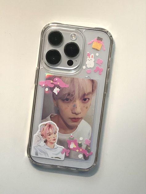 Txt Phone Case Ideas, Photo Card Phone Case, Txt Phone Case, Phonecase Ideas, Clear Phone Case Design, Phone Case Clear, Kpop Phone Cases, Cute Iphone Cases, Diy Phone Case Design