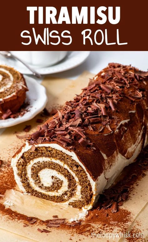 Tiramisu Swiss Roll, Gluten Free Tiramisu, Keto Bread Easy, Swiss Roll Cakes, Jelly Roll Cake, Italian Tiramisu, Chocolate Roll Cake, Chocolate Tiramisu, Swiss Roll Cake