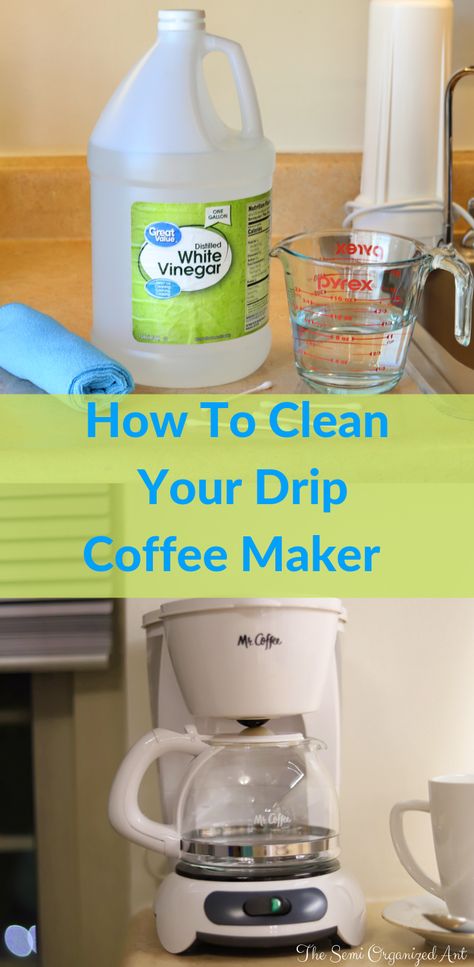 Coffee Pot Cleaning, White Vinegar Cleaning, Coffee Maker Cleaning, Mr Coffee, Easy Cleaning Hacks, Vinegar Cleaning, Household Cleaning Tips, Diy Coffee, House Cleaning Tips