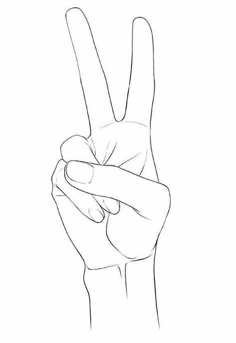 Pose Reference Peace Sign, Peace Sign Drawing, Art For Love, Drawing Pose Reference, Poses Manga, Peace Sign Hand, Hand Drawing Reference, Hand Reference, Figure Drawing Reference