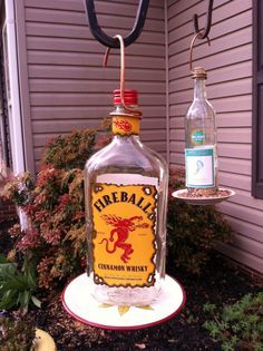 Fireball! on Pinterest | Fireball Whiskey, Fireball Cupcakes and ... Fireball Crafts, Fire Ball Alcohol, Bedazzled Fireball Bottle, Homemade Fireball, Fireball And Coke, Fireball Bottle, Empty Liquor Bottles, Crown Royal Crafts, Fireball Whiskey