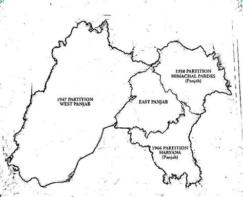 Map Of Punjab Before 1947, Old Punjab Map, Punjab Map Tattoo, Sidhu Tattoo, Punjab Map Wallpaper, Punjab Tattoo, Old Punjab, Sikh Tattoo, Punjabi Tattoo