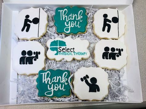 Physical Therapy Cookies Decorated, Physical Therapy Cookies, Cheer Gifts, Shoulder Injuries, Fort Walton Beach, Physical Therapist, Cookie Designs, Physical Therapy, Thank You Gifts