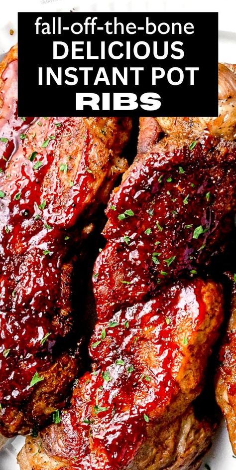 Want fall-off-the-bone tender country-style ribs in less than half the time? This simple recipe has your back! My Instant Pot Ribs are packed with down-home flavor and easy enough to make any night of the week. Instant Pot Pork Ribs Recipe, Pressure Cooked Ribs, Instant Pot Bbq Ribs, Pressure Cooker Ribs, Boneless Beef Ribs, Instant Pot Ribs Recipe, Bbq Ribs Recipe, Munchkin Time, Boneless Pork Ribs