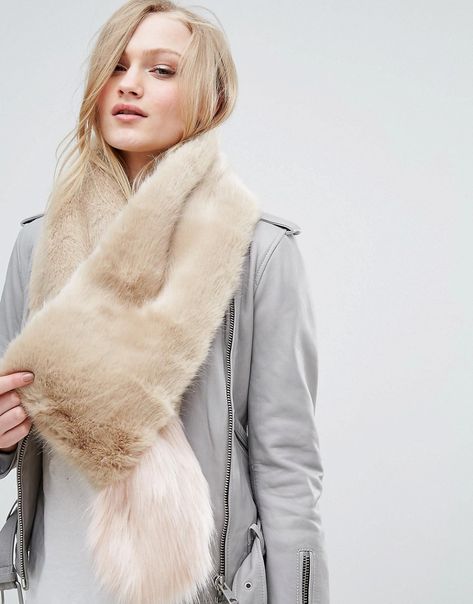 Bandits Premium Faux Fur Jumbo Scarf Seafoam Dress, Faux Fur Shawl, Faux Fur Stole, Beige Scarf, Scarf Trends, Faux Fur Scarves, Fur Stole, Love Token, Fur Scarf