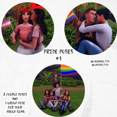 Sims 4 Couple Poses, Sims Poses, Ts4 Poses, Group Poses, Lgbtq Flags, Face Stickers, Couple Poses, Lgbtq Pride, Sims Mods