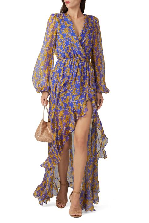 Rent Liv Dress by CAROLINE CONSTAS for $150 - $160 only at Rent the Runway. Caroline Constas, Dresses Blue, Rent The Runway, Contemporary Outfits, Weekend Wear, Silk Printing, Blue Yellow, High Low Dress, Nice Dresses