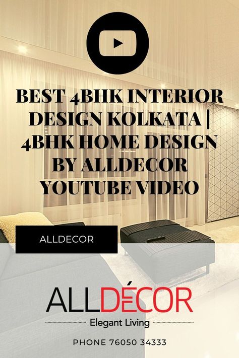 Best 4bhk interior design kolkata | 4bhk home design by Alldecor youtube video 2bhk Flat Interior Design, Flat Interior Design, Budget Interior, Flat Interior, Top Interior Designers, Low Budget, Cafe Interior, Emotional Wellness, Best Interior