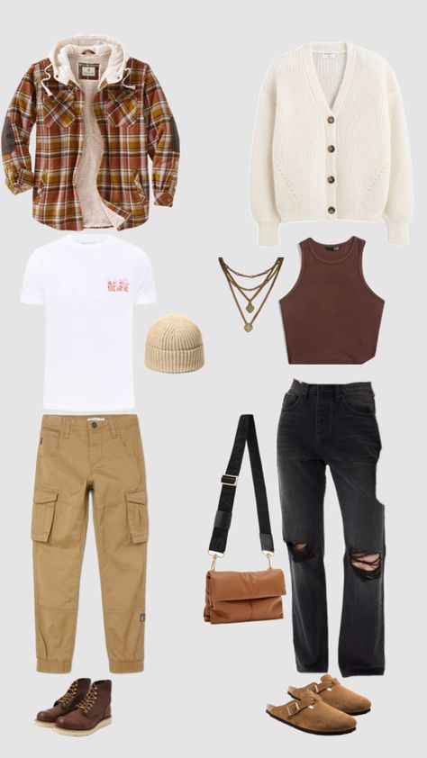 Couples autumn outfit #couplesoutfit #fallaesthetic #cozy #cute Boyfriend Fall Outfits, Autumn Couple Outfit, Fall Outfits Couples Photo Ideas, Fall Couple Outfit Ideas, Fall Outfit Couple, Boyfriend And Girlfriend Outfits, Matching Fall Outfits For Couples, Fall Matching Outfits Couple, Thanksgiving Couple Outfits