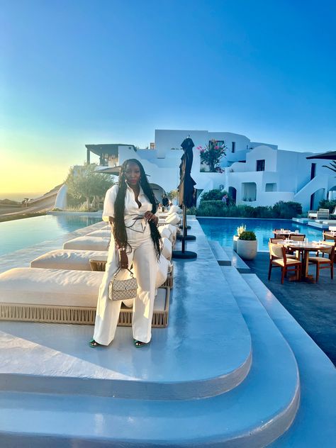 Nobu has one of the best sunsets in Santorini and this is some outfit inspo #greece #ootdfashion #vacationstyle Best Sunset, Pharrell Williams, Vacation Style, Travel Beauty, Beauty And Lifestyle, Instagram Shop, Ootd Fashion, Santorini, Affordable Fashion