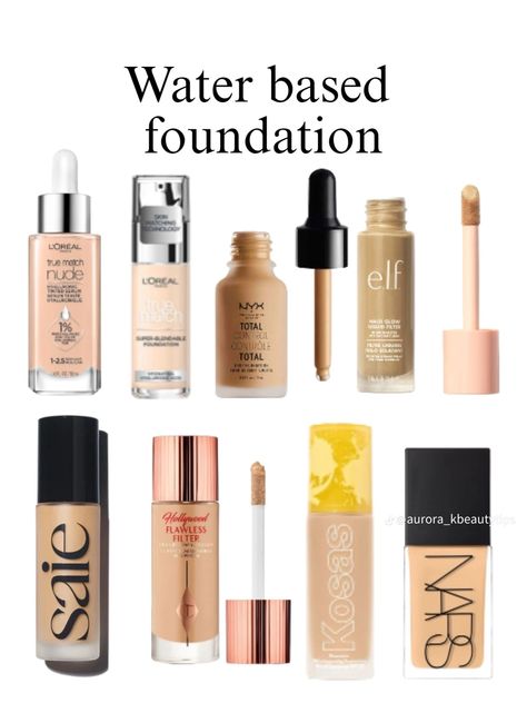 credits:aurora_kbeautytips #makeup #1 Water Based Foundation, Quick Makeup, Graphic Liner, All Things Beauty, Makeup Products, Makeup Routine, Makeup Tips, Beauty Hacks, Foundation