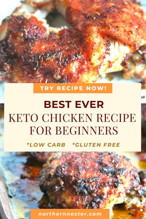 Keto Chicken Thighs, Low Fat Chicken, Recipe For Beginners, Low Fat Low Carb, Low Carb Meal, Low Carb Gluten Free, Low Carb Chicken, Keto Chicken, Chicken Thigh Recipes